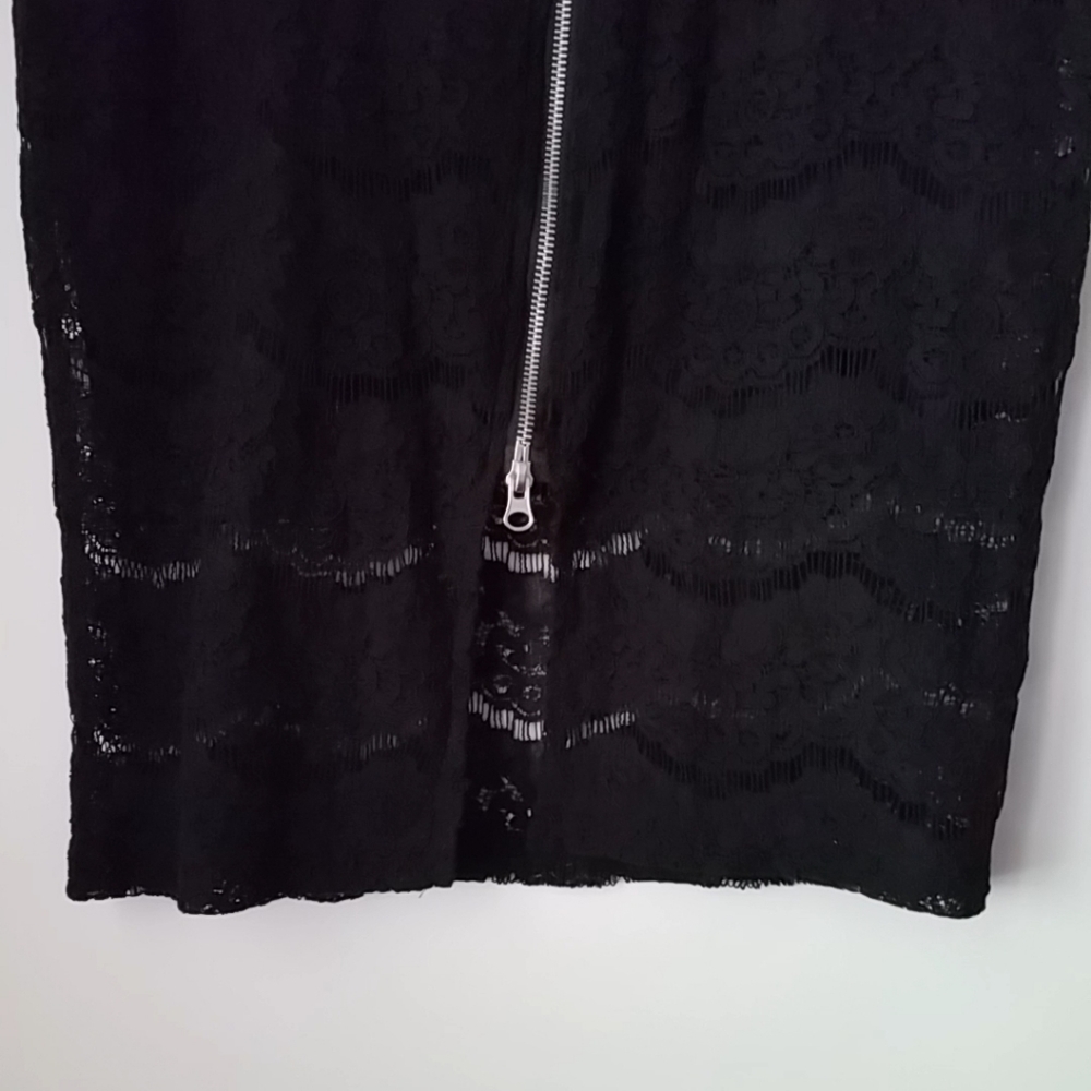 Bongo High Waisted Lace Front Zip Pencil Skirt - Picture 10 of 10